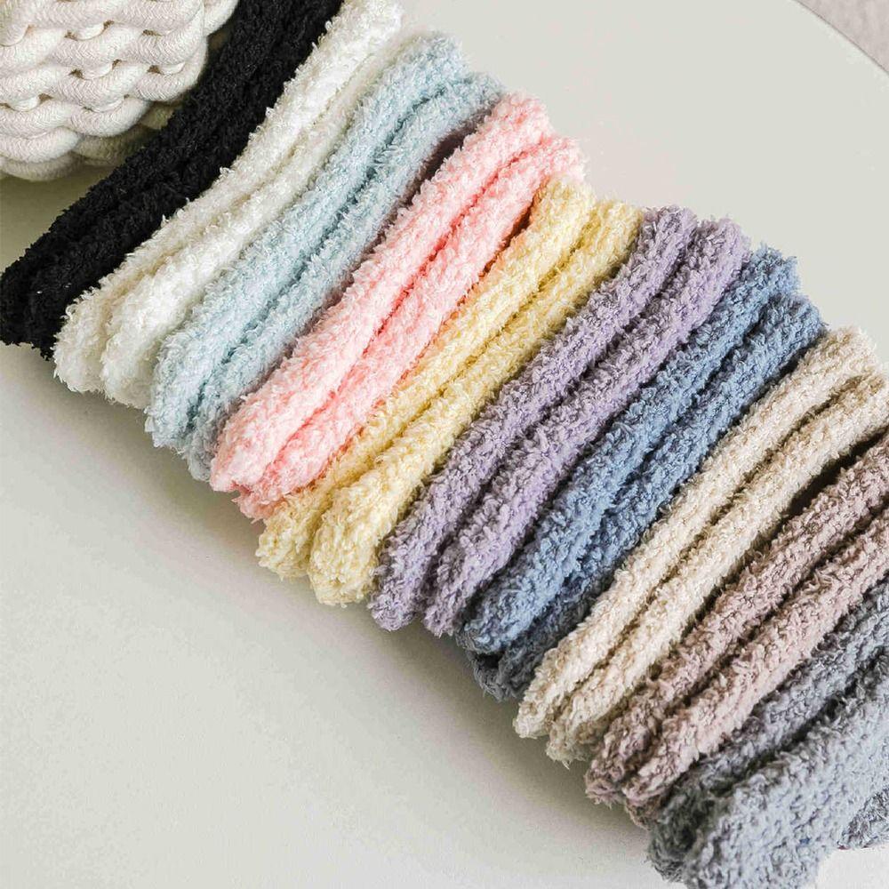 Korean Style Coral Fleece Baby Socks Thickening Home Sleep Socks Toddler
