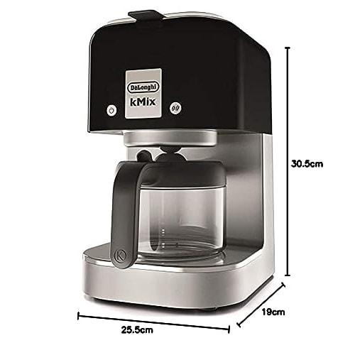 DeLonghi De'Longhi Drip Coffee Maker KMix COX750J-BK Regular Coffee 6 Cups Stainless Filter Aroma Switch Shower Drip Function Rich Black 3 Year Warran