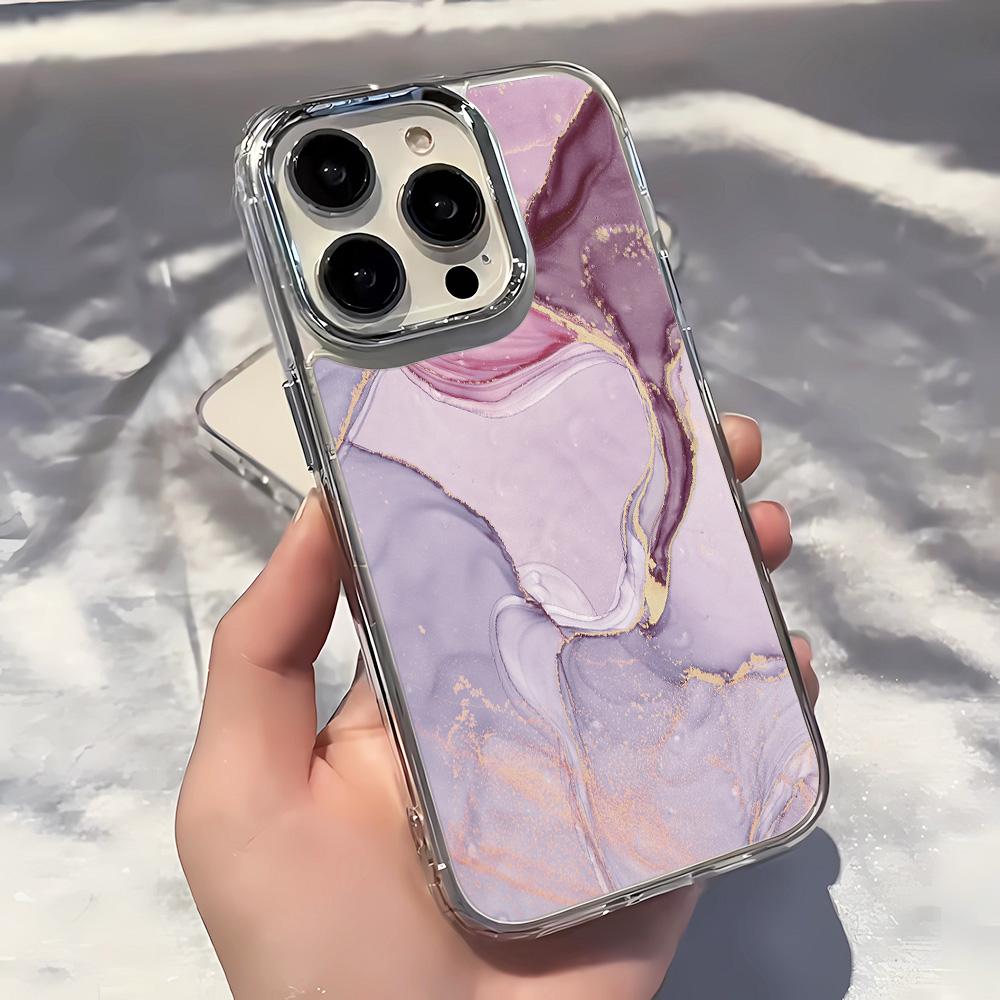 Фиолетовый прозрачный чехол-бампер для IPhone 17 Air 16 15 14 13 12 11 Pro Max Задняя крышка для IPhone X XS XR 7 8 Plus Чехол Funda