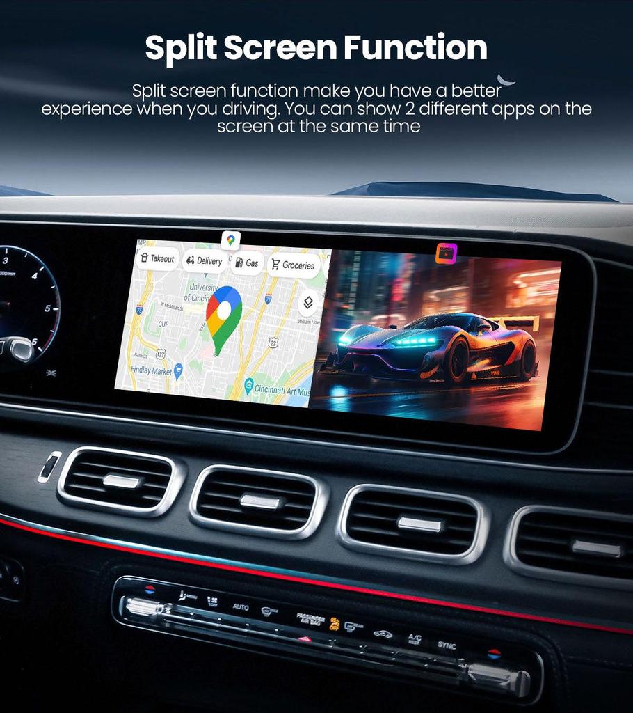 Беспроводной адаптер CarPlay и Android Auto 4+32G - Совместим с автомобильными системами для умного подключения