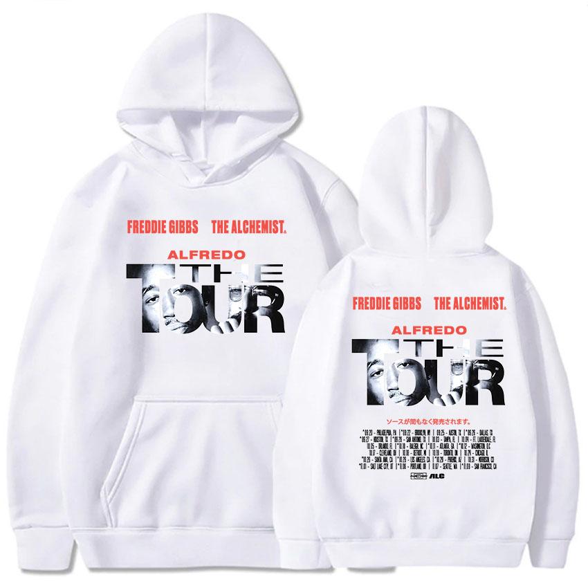 Толстовки Freddie Gibbs ALFREDO Tour Осень/Зима Свободные Толстовки с Капюшоном для Мужчин Теплый Флис Мужские Женские Пуловеры Уличная Одежда