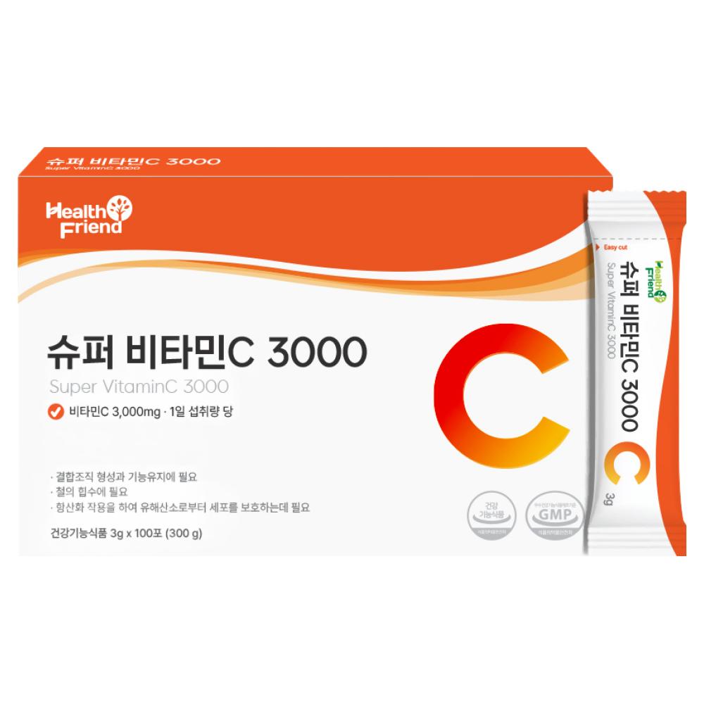Health Friend Супер Витамин С 3000 100 Пакетов 1 шт 300 г