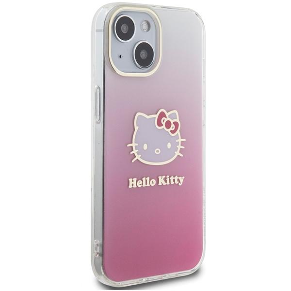 Hello Kitty HKHCP15SHDGKEP iPhone 15 / 14 / 13 6.1" pink/pink hardcase IML Gradient Electrop Kitty Head