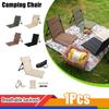 Foldable Camping Chair Metal Outdoor Garden Park Single Lazy Backrest Cushion Beach Park Portable Chair Lazy Lawn Cushion