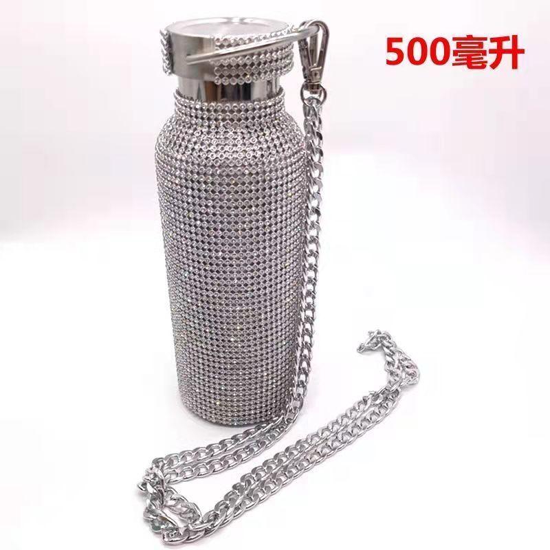 350 мл/500 мл Алмазный термос с изоляцией и стразами, вакуумная чашка, колба из нержавеющей стали, чайник для питья