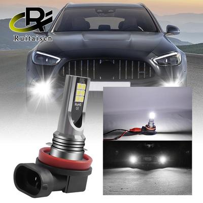 2 шт. H8 H9 H1 H3 Led H11 9005 HB3 9006 HB4 автомобильные светодиодные противотуманные фары CSP 6000K белые автоматические противотуманные фары дневного света