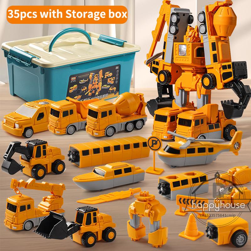 Магнитная трансформирующая инженерная машина, собранные игрушки для малышей, магнитные блоки для детей, игрушка для занятий, трансформирующийся робот-машина, игрушка