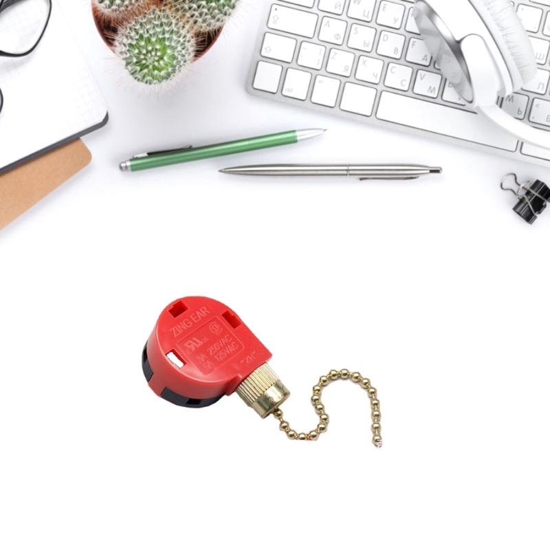 Универсальный переключатель скорости с цепочкой, регулируемый, надежный, 4-контактный, 3-скоростной, для потолочных вентиляторов, простая установка