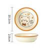 4 Inchs Cute Ceramic Disc Cartoon Little Bear Circular Plate Household Fruit Bowl Kitchen Dipping Saucer Hot Pot Seasoning Plate