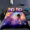New 3D Print Starry Sky Galaxy Duvet Cover Outer Space Bedding Set Microfiber Cosmos Solar System Planet Comforter Cover