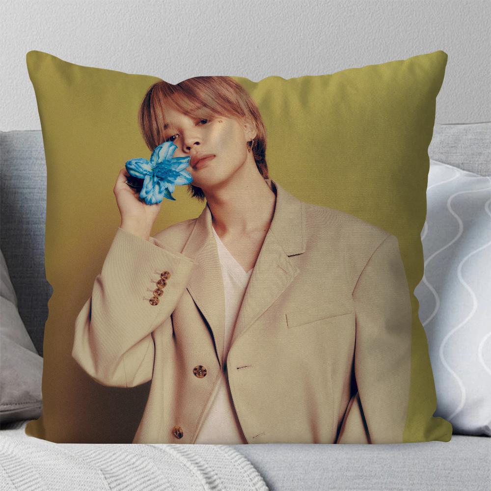 Korean Celebrity Park JiMin Pillow Case Square Pillow Bedroom Sofa Leisure Comfort Cushion Car Living Room Home Decoration 40X40