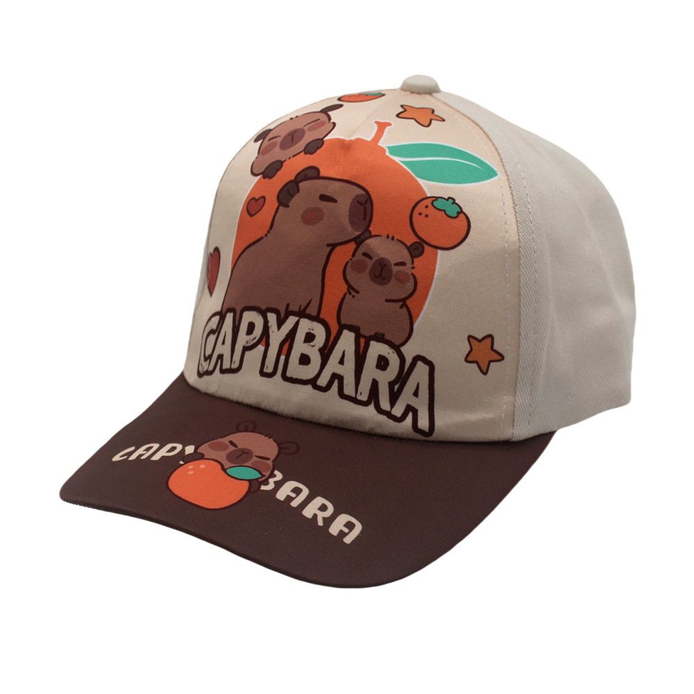 Capibara Themed Baseball Cap for Children, Breathable and Cute. Capibara Hat for Outdoor Sun Protection
