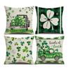 45x45cm St Patricks Day Decorations For Home Cushion Cover Clover Pillowcase Saint Patricks Irish Party Decorative Pillowcase