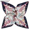 Fashion Vase & Olive Branch Scarf Women 2024 New Scarfs For Ladies Luxury Brand Hijab Silk Satin Shawl Scarfs Print Head Scarves