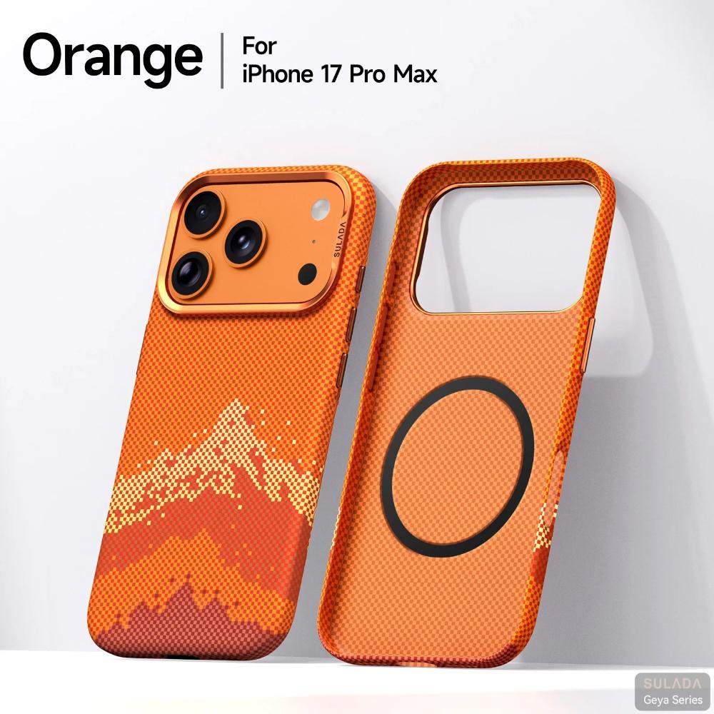 For iPhone 17 Pro Max Magnetic Wireless Charging Case for iPhone 17 Pro Max Metal Lens Frame&independent Buttons Pc Hard Shell