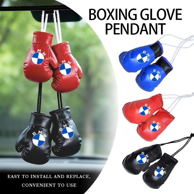 Universal Car Sun Visor Boxing Gloves Pendant Accessories For BMW M 1 3 4 5 6 7 Series M3 M6 F01 F02E34 E36 E70 F10 X6 X1
