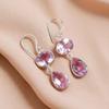 Natural Morganite Gemstone 925 Sterling Silver Jewelry Handmade Earrings 1.88" EE-73-27