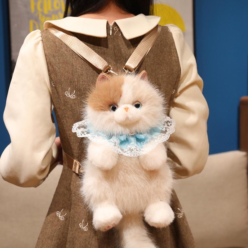 Рэгдолл Кошка Плюшевая Игрушка Рюкзак – Плюшевый Друг Кукла Подарок на День Рождения