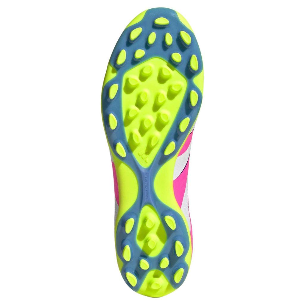 Adidas Predator League Fashion Comfortable Artificial Turf Non-Slip Durable Soccer Shoes Unisex Soccer Shoes White Pink ID3836