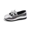 New Kids Baby Girl Children Black Gold Silver Wedding Party Princess Leather Soft Bottom Shoes Girls Bow-tie Single Shoes H08093