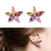Multicolor Gemstone Stud Earrings Hypoallergenic Lightweight Design For Sensitive Skin Daily Wear Sparkling Jewelry