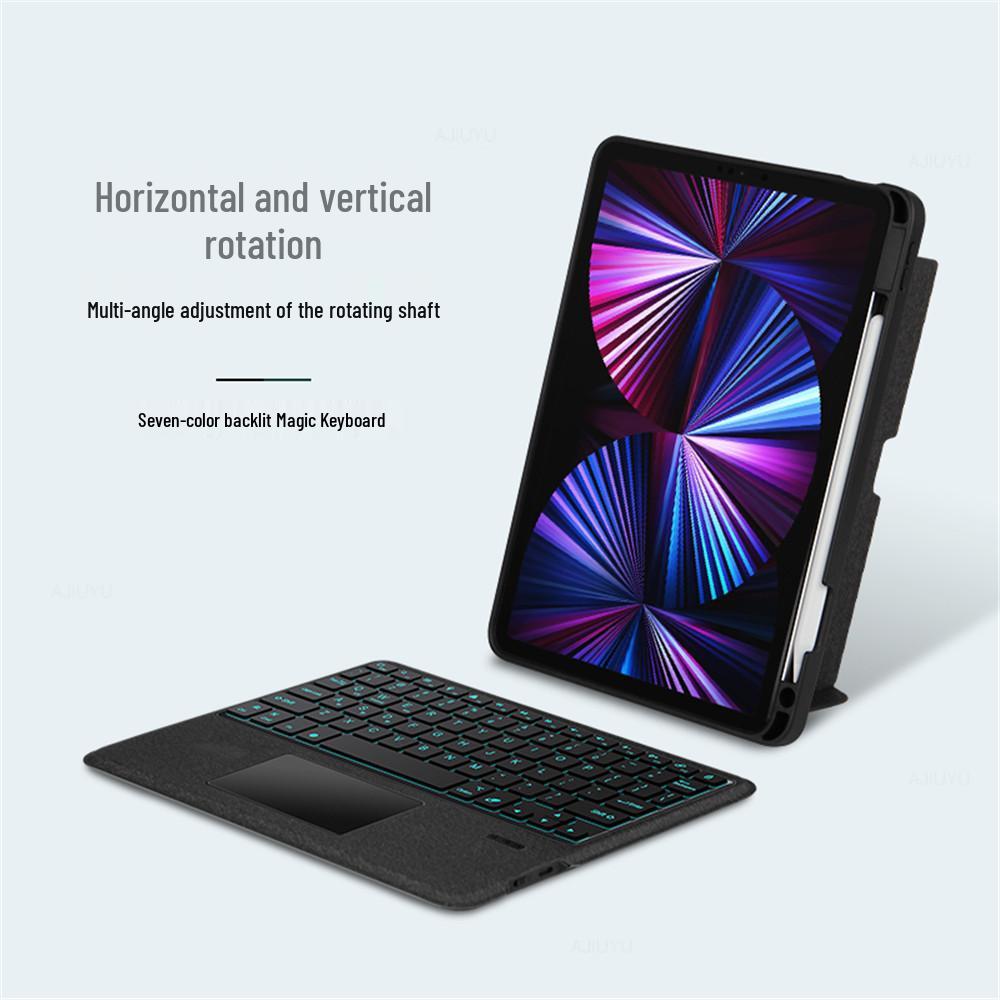 Чехол-клавиатура Magic Keyboard для iPad: Совместимый с 10-м поколением Air 7/8 и 6Pro, 11-дюймовая защитная обложка