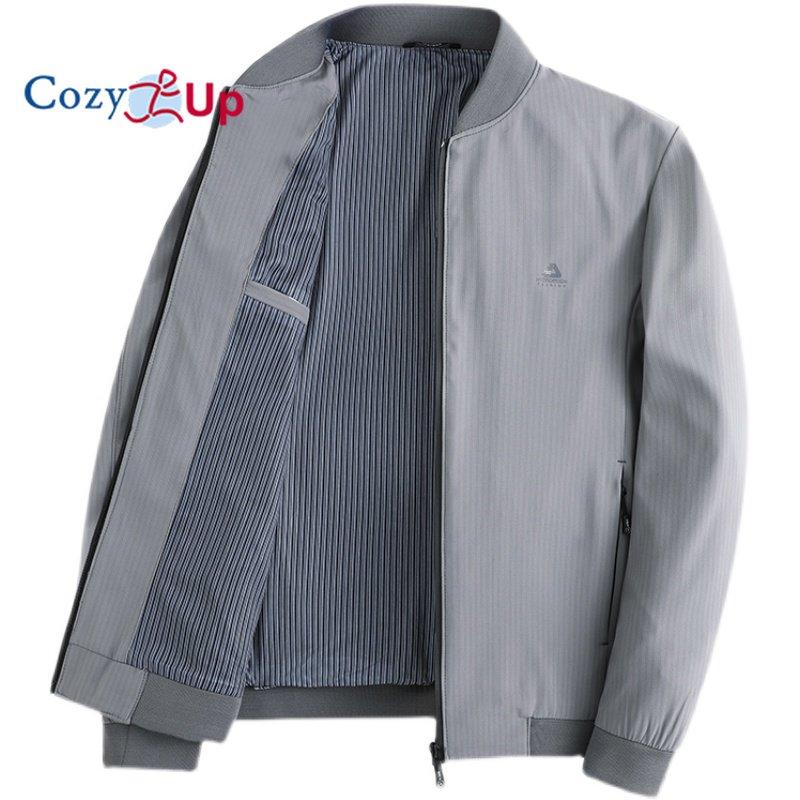 Cozy Up Повседневное пальто Мужские карманы на молнии Куртки Slim Fit Куртка-бомбер Мужская Jaqueta Masculina