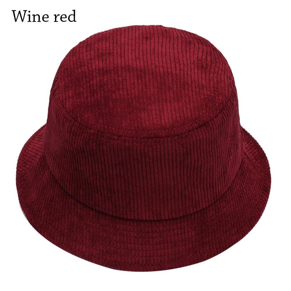 Corduroy Bucket Hat Soft Panama Hat Outdoor Sun Cap Men Women
