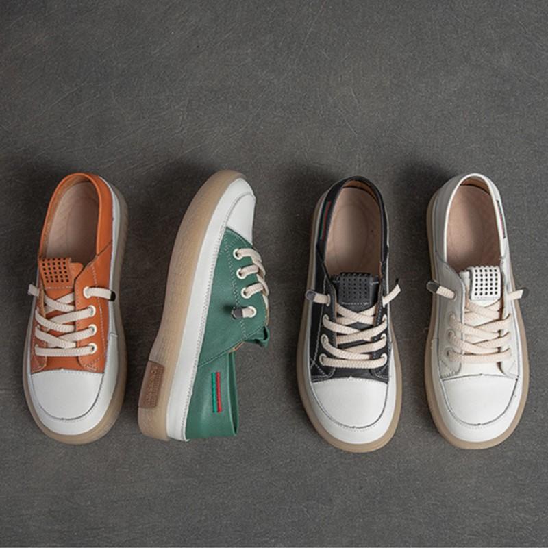 Johnature Женская обувь на плоской подошве из натуральной кожи, лаконичная удобная женская обувь ручной работы для отдыха на мягкой подошве