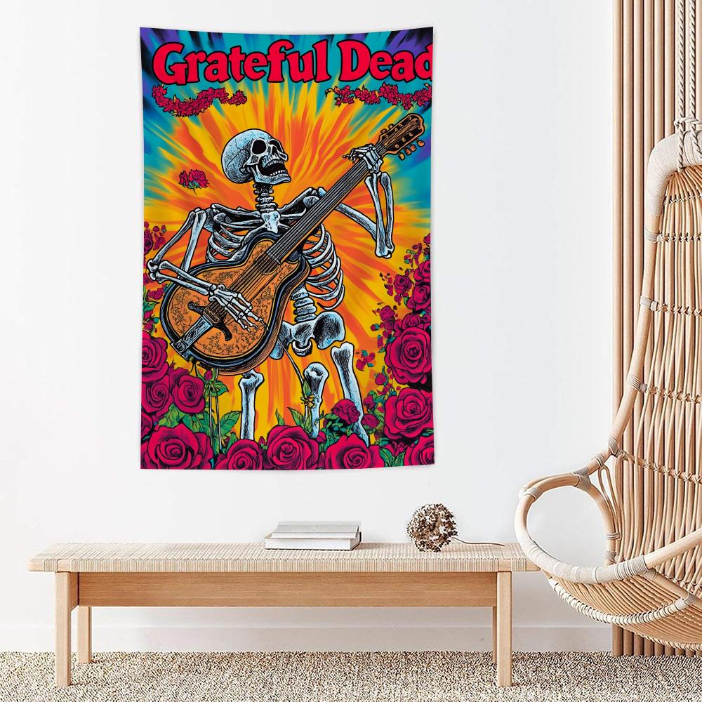 Rock Band GGrateful Dead Гобелен Микрофибра Настенное панно Для спальни Гостиной Декор На открытом фестивале Сад Бар Фон