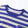 Детская полосатая футболка в корейском стиле - хлопок, короткий рукав, модный летний топ для мальчиков
