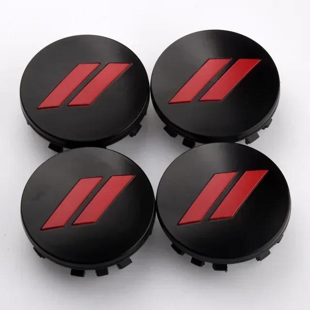 63mm 4pcs  for Dodge Wheel Cap Hubs Silver Bars Emblem Hellcat SRT Car Rims Cover for Chrysler Accessories
