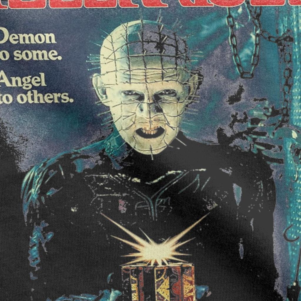 Мужские футболки Hellraiser Пинхед Винтажные хлопковые футболки с коротким рукавом Круглый вырез Одежда Подарок