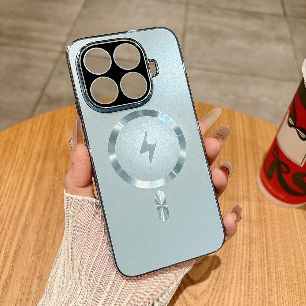 Чехол Mi 15T Mi15T Pro Роскошный Позолоченный Магнитный Чехол для Телефона Для Xiaomi Mi 15T Mi15T 15 T Pro 15TPro Беспроводная Зарядка Задняя Крышка