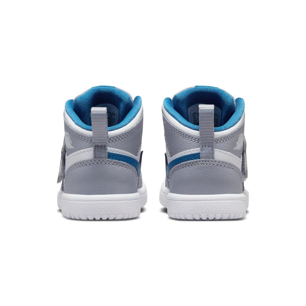 Air Jordan Sky Jordan 1 TD Частично серый Королевский синий Детские кроссовки Белый BQ7196-014