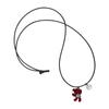 Cute Cartoon Flocked Bear Pendant Necklace Women's Accessories Light Luxury Niche Collarbone Chain Versatile High-end Sweater Chain