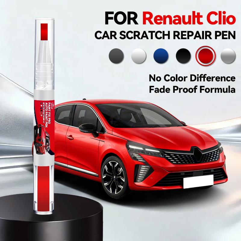 Ремонтный маркер для краски автомобиля для RENAULT CLIO 1990-2025 Ремонт царапин на краске Аксессуары Красный NNP Черный GNE Оранжевый Белый Синий RQH