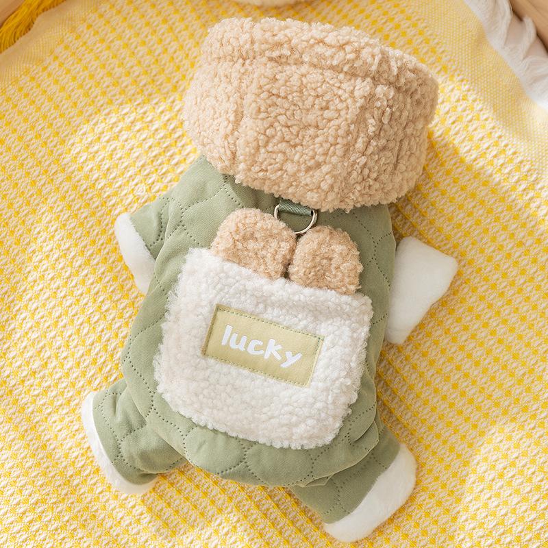 Собачья одежда на четырех лапах осенне-зимняя одежда маленькая собака одежда тедди кошачья одежда на четырех лапах флисовая утолщенная кошачий флис одежда для питомцев