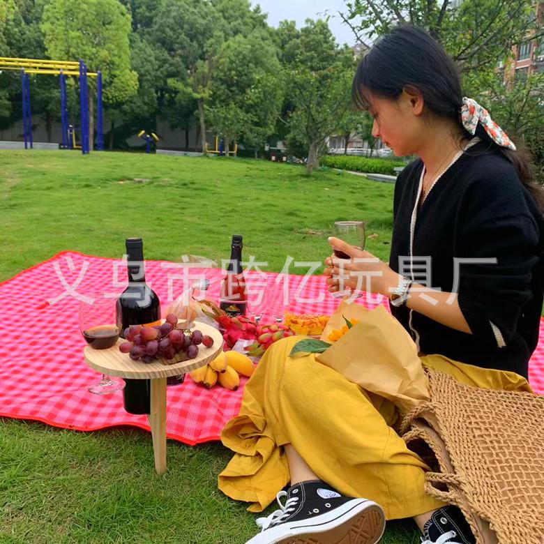 Портативный складной уличный винный столик и пляжная вставка-подставка для пикников