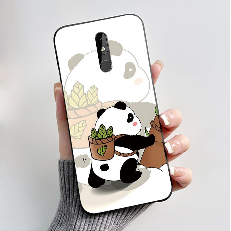 Printing Pattern Case For Nokia 3.2 / Nokia 3 / Nokia 3.1 Capa Coque Soft Silicone Black Shell Cover Cute Flower Cartoon Casing