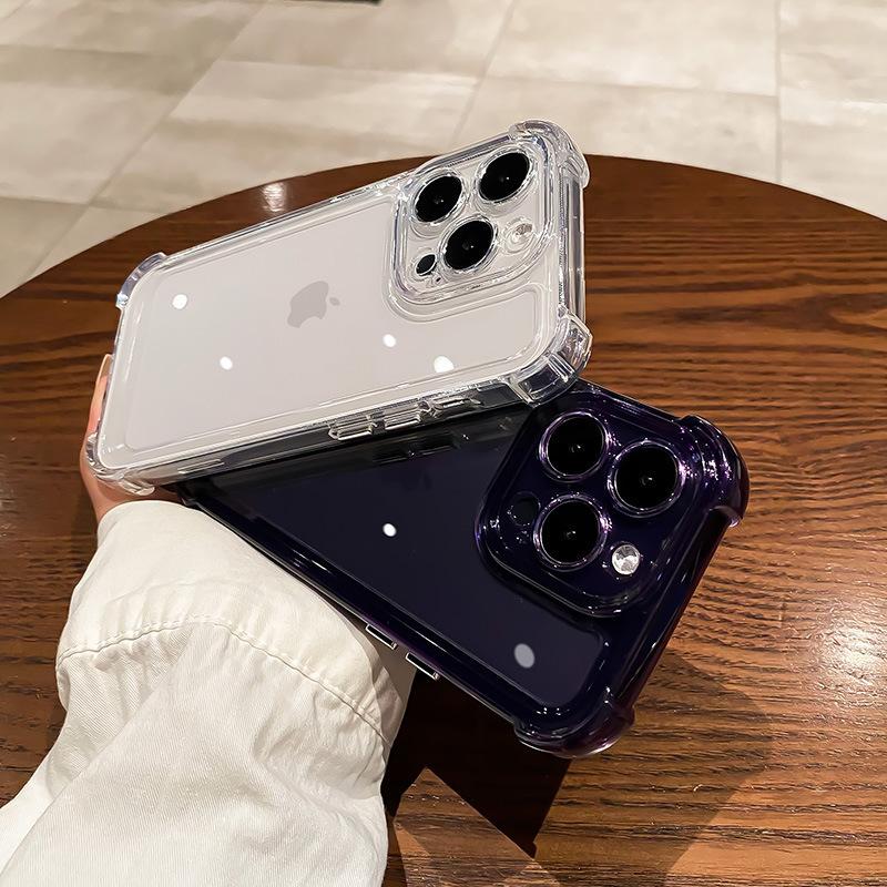Acrylic Four-corner Anti-fall Transparent Shell Suitable for IPhone16 Mobile Phone Case Apple Apple 15 Space Shell High-transparent Sleeve