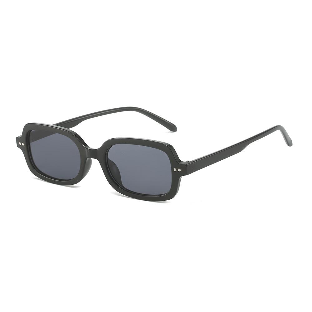 Rice nail small frame sunglasses new square sunglasses European and American fashion versatile sunglasses ins trendy men and women