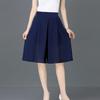 Корейская мода Летние женские брюки-юбка из шифона оверсайз с высокой талией и широкими штанинами, универсальные однотонные синие уличные брюки в стиле кэжуал