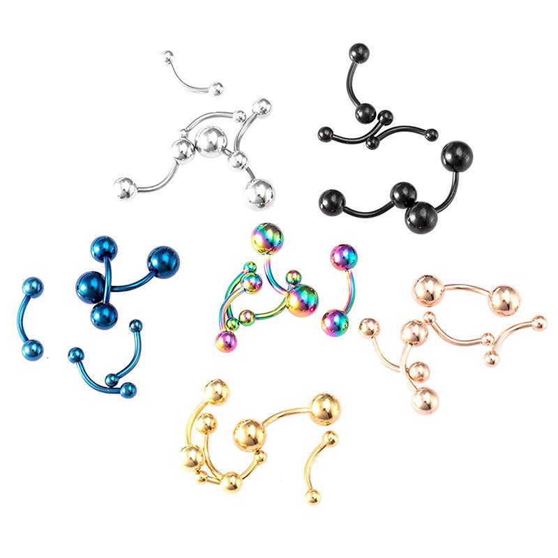 5 шт 16G 2.5-6Mm бровь пирсинг губ кольцо изогнутая штанга гвоздик украшения для тела