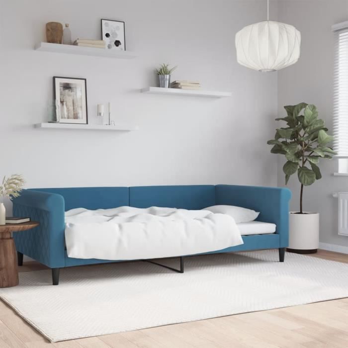 VidaXL Daybed Blue 100x200 Cm Velvet 354250