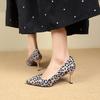 Женские туфли на высоком каблуке с леопардовым принтом, новинка ранней весны, остроносые туфли на тонком каблуке, сексуальные туфли с открытым верхом, модные туфли с темпераментом