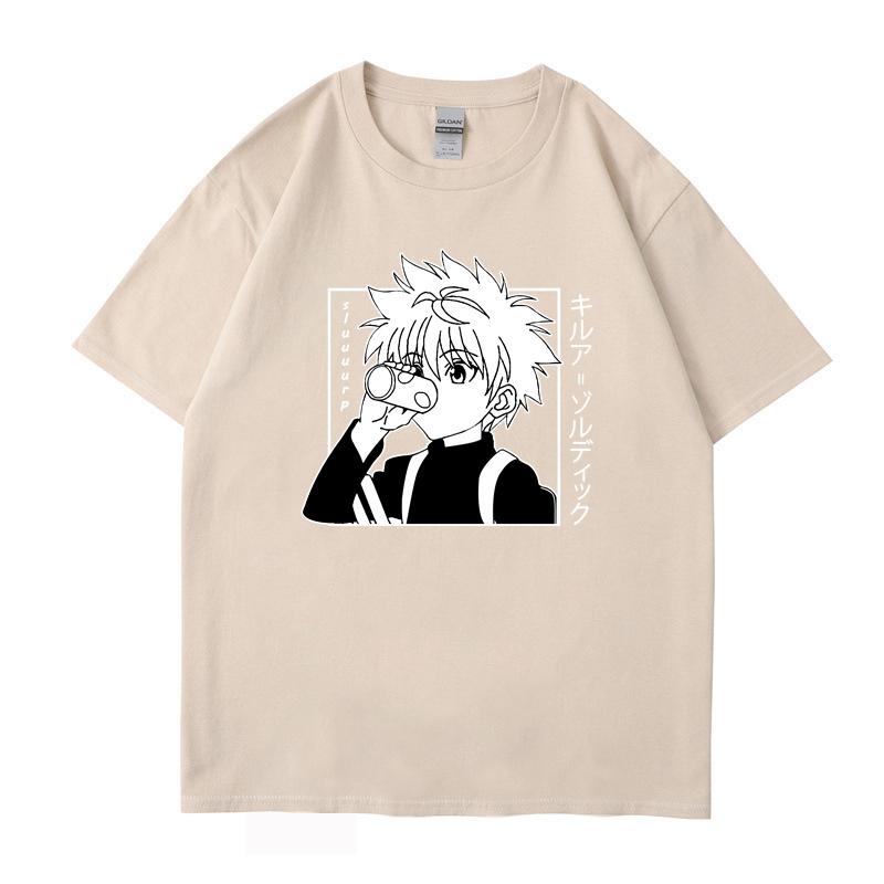 Футболка с графическим принтом Killua Zoldyck унисекс, летняя, повседневная, с круглым вырезом, коротким рукавом, в уличном стиле, модная футболка в стиле аниме