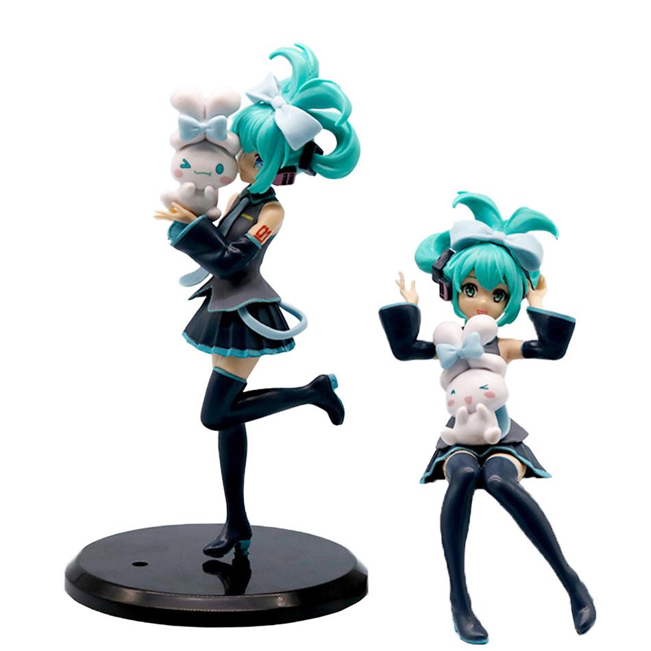 Hatsune Miku X Cinnamoroll Collaboration Figure Set Cute Anime Collectible Model Toys 2 Styles for Fans
