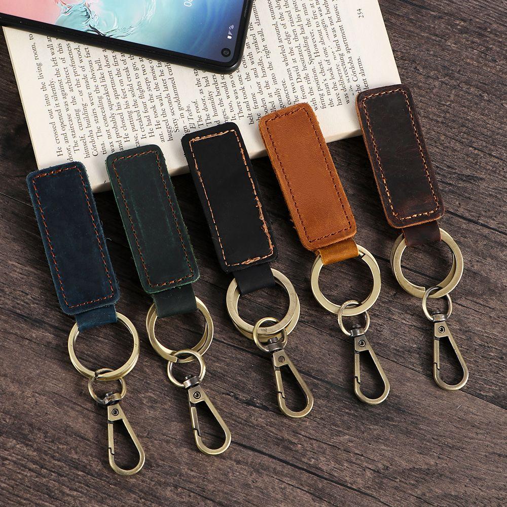 Day Gift Gift For Him Friendship Gift Bag Pendant Accessories Leather Keychain Car Key Ring