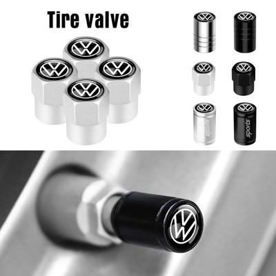 Для VW R Polo Passat Rline Golf 4 5 6 Tiguan Jetta GTI Bora Металлические колпачки на ниппель автомобильных шин Пылезащитные колпачки на колеса Аксессуары